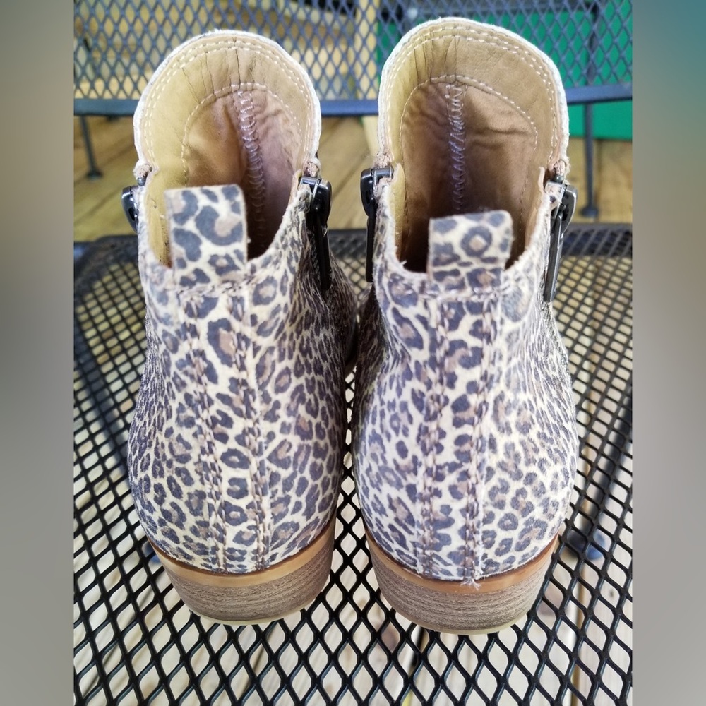 Lucky Brand Leather Leopard Booties/ Boots Size 7 - Picture 5 of 10